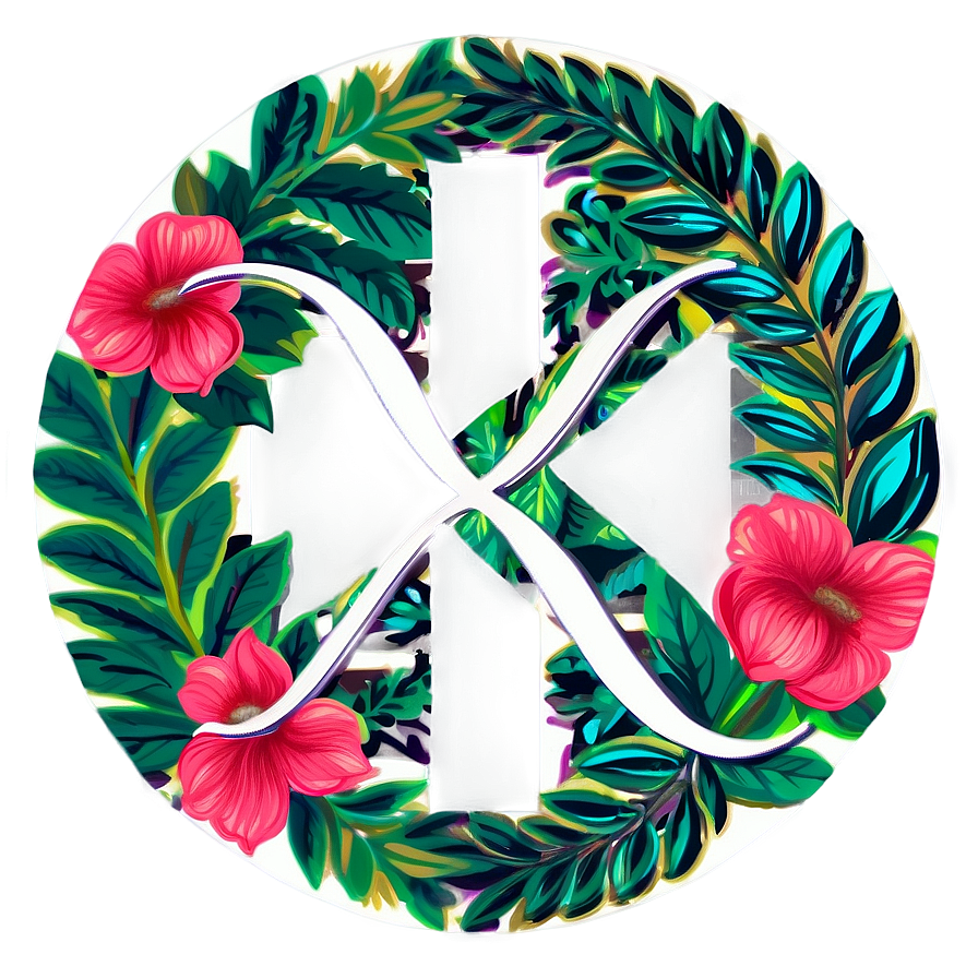 Floral Monograms Stickers Png Chq PNG image