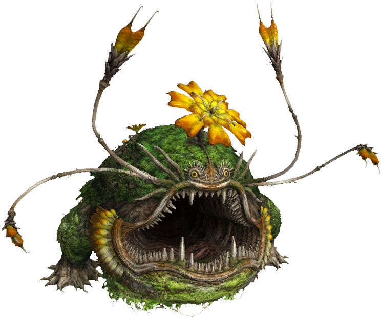 Floral Monster Artwork PNG image