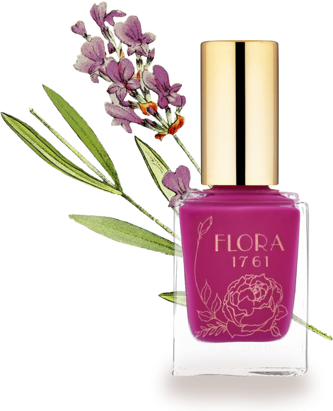 Floral Nail Polish Bottle PNG image