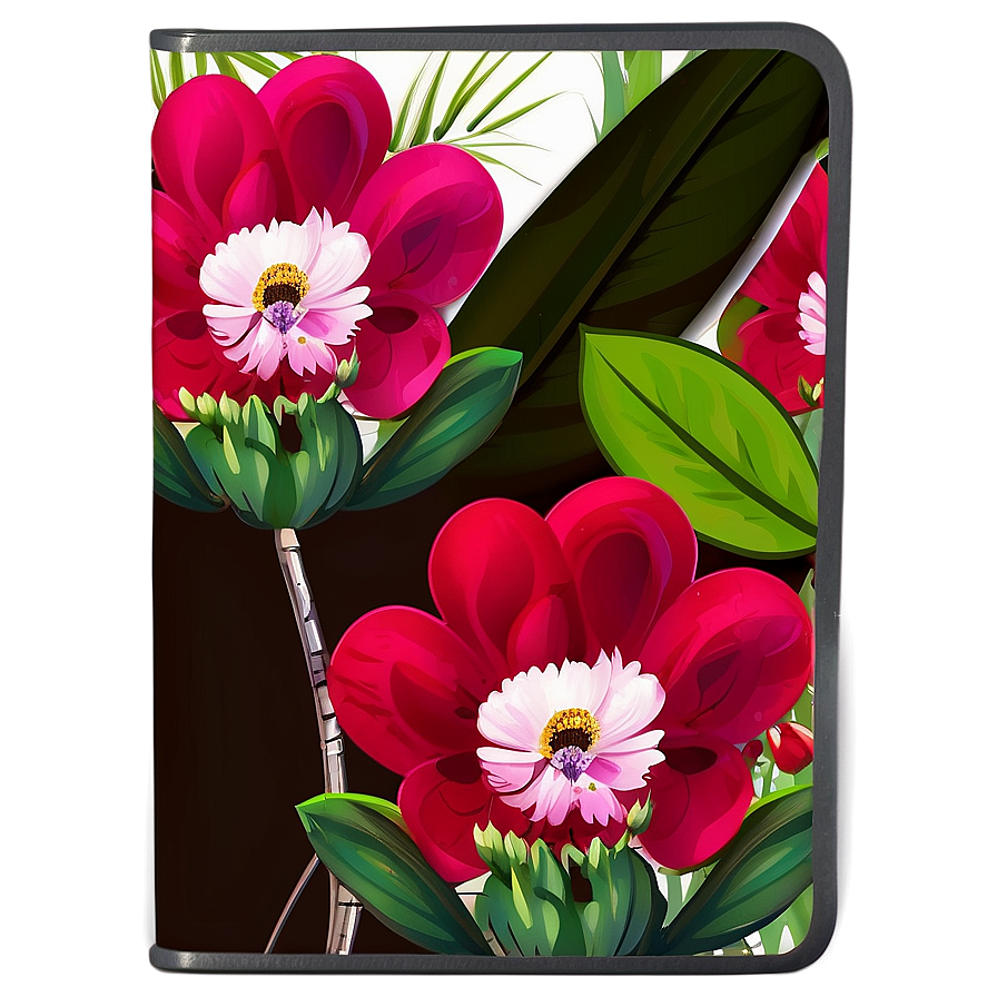 Floral Notebook Cover Png Rfq62 PNG image