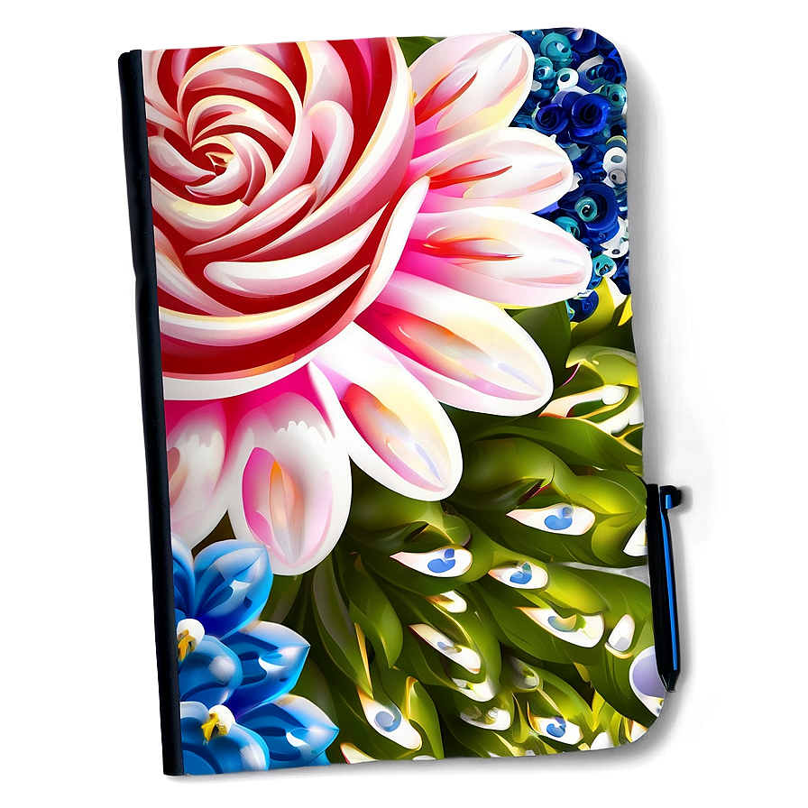 Floral Notebook Cover Png Vba93 PNG image