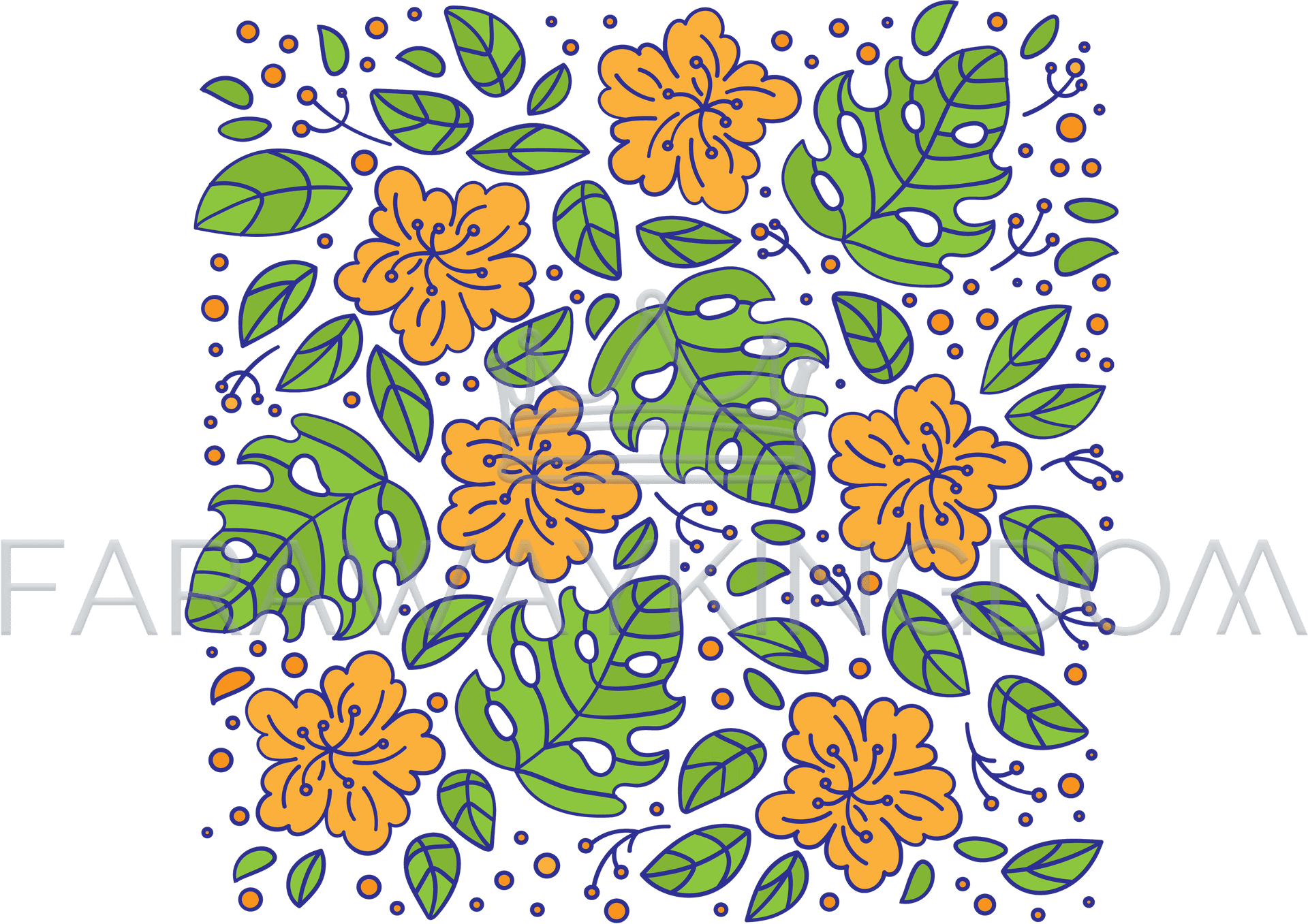 Floral Ornament Vector Pattern PNG image