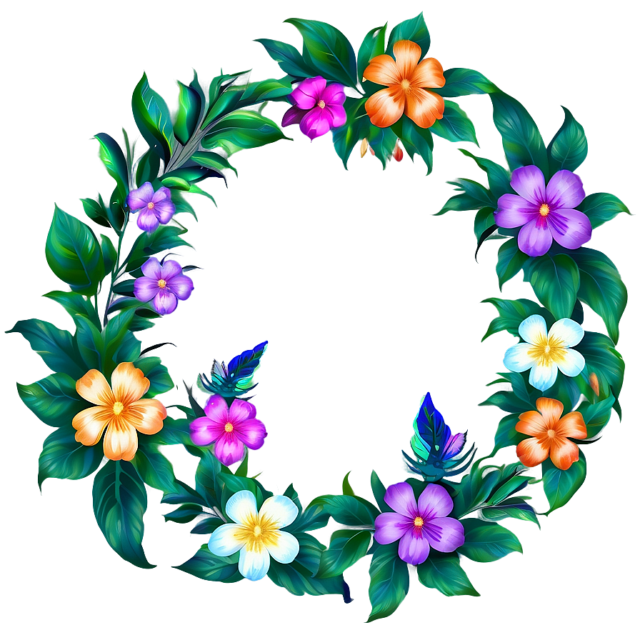 Floral Paradise Frame Png Lxu PNG image