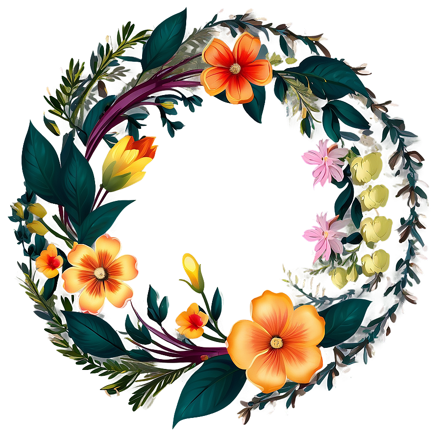 Floral Pattern Border Png Vhh5 PNG image