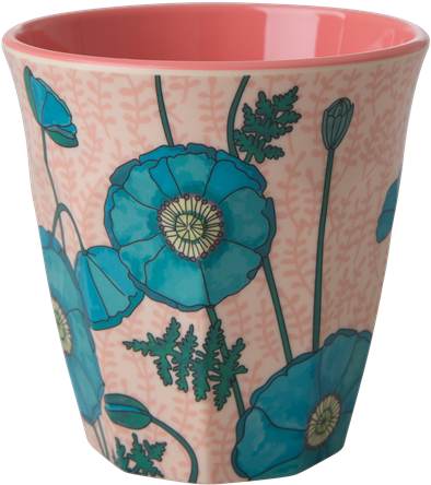 Floral Pattern Ceramic Mug PNG image