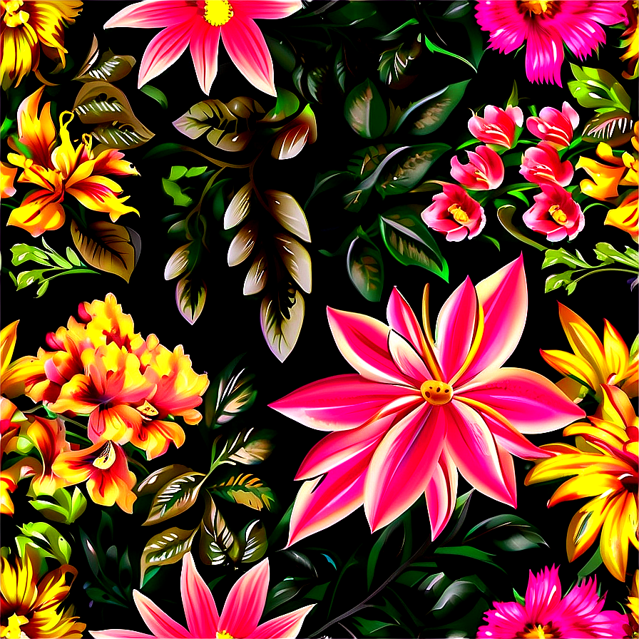 Floral Pattern Design Png Qta PNG image