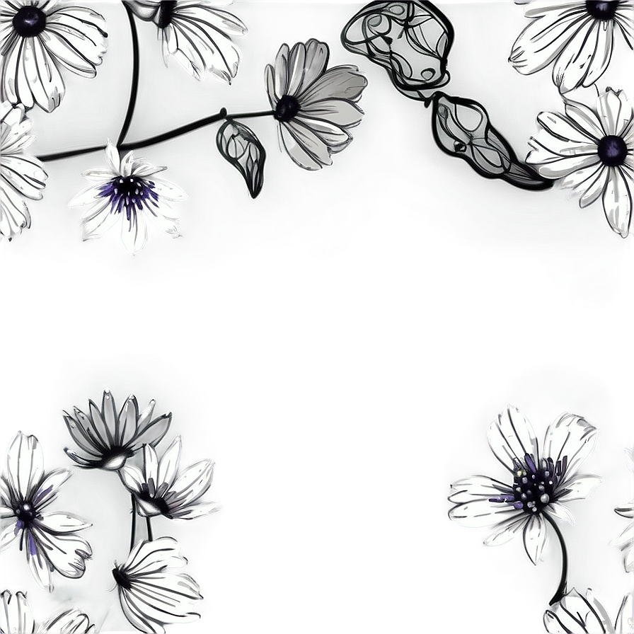 Floral Pattern Drawing Png Hva31 PNG image