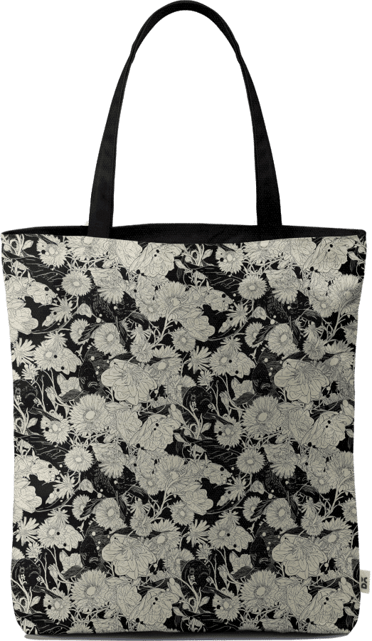 Floral Pattern Tote Bag PNG image