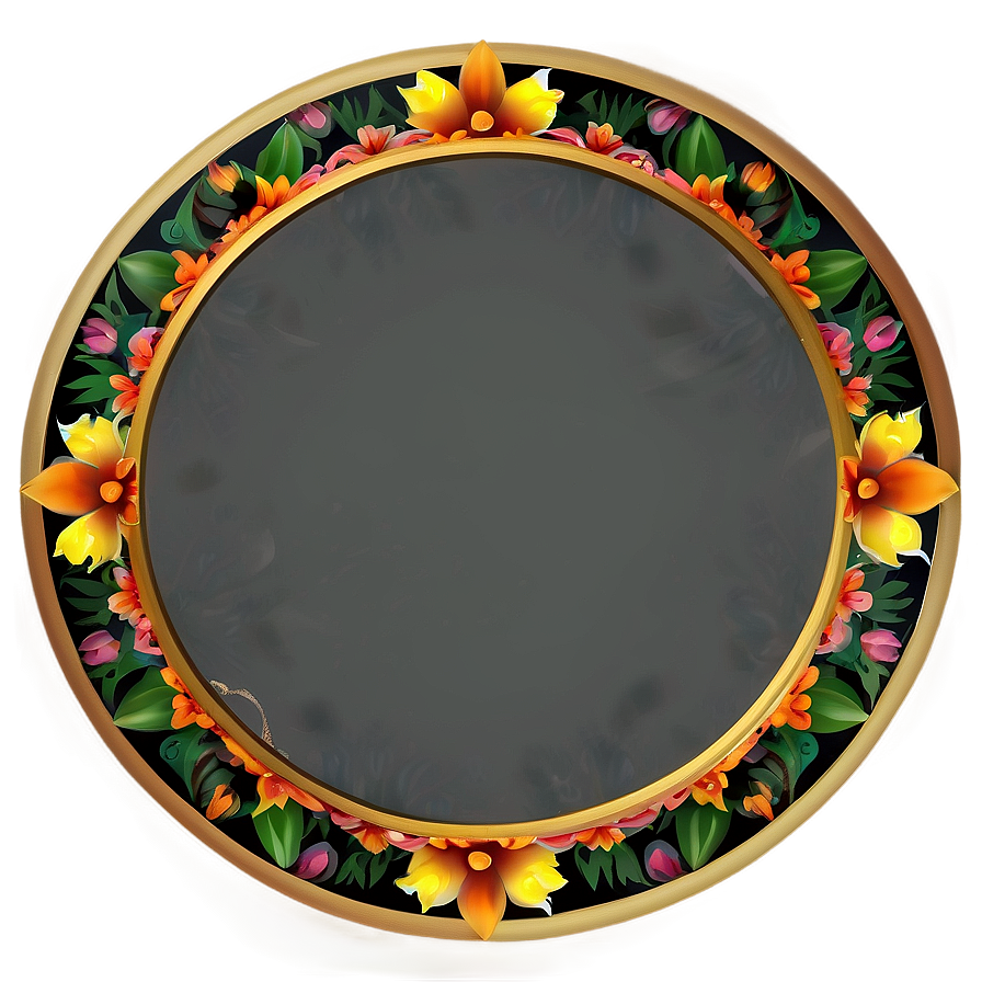 Floral Pattern Tray Png 06212024 PNG image