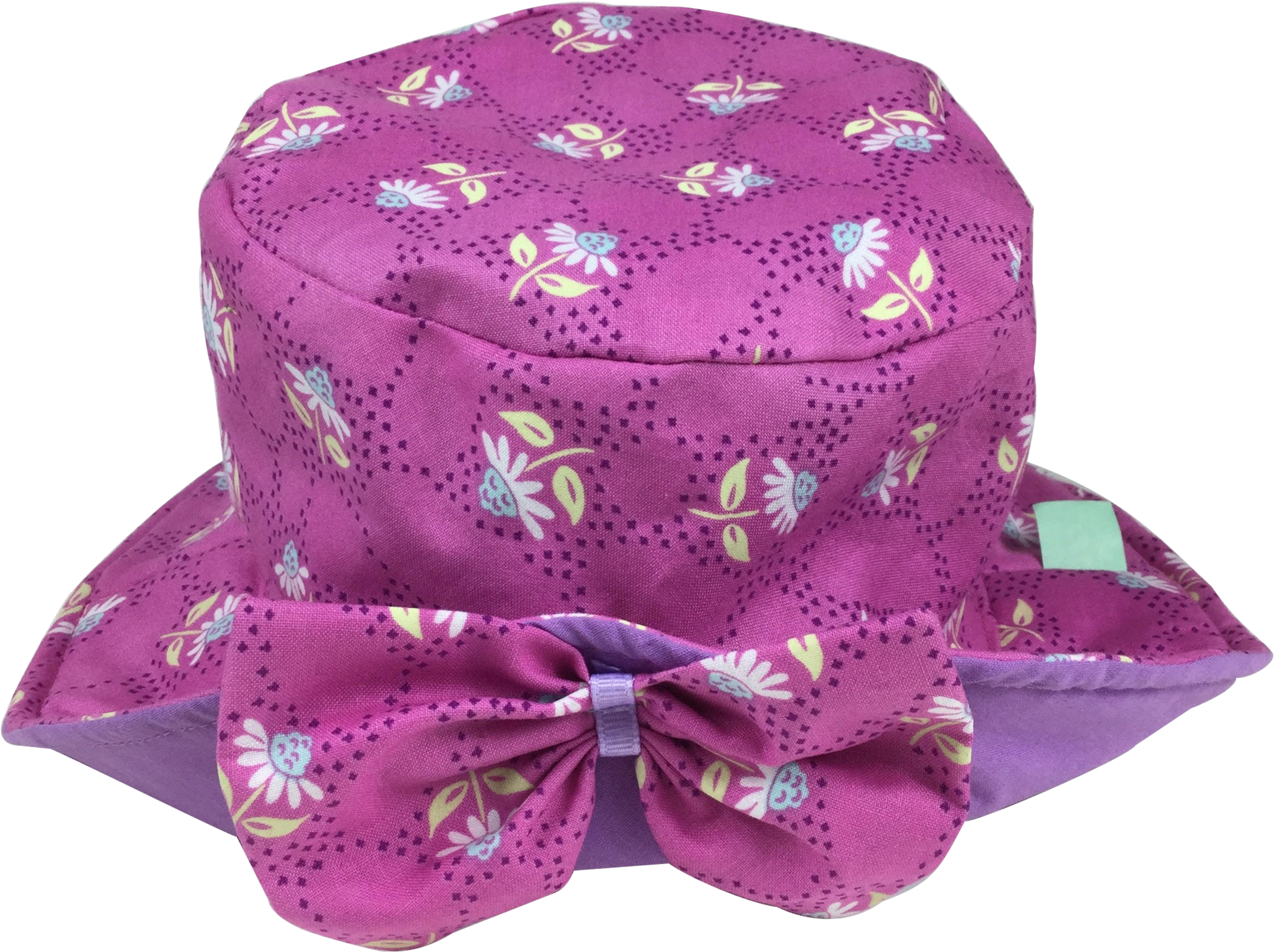 Floral Patterned Pink Sun Hat PNG image