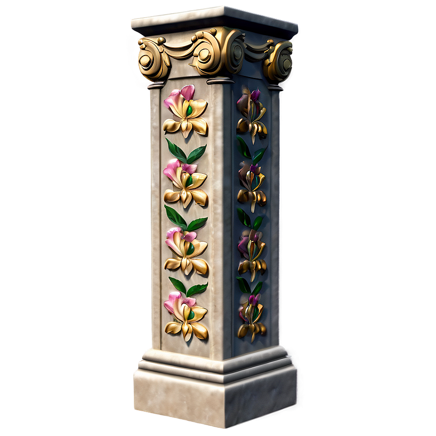 Floral Pillar Png Kco PNG image
