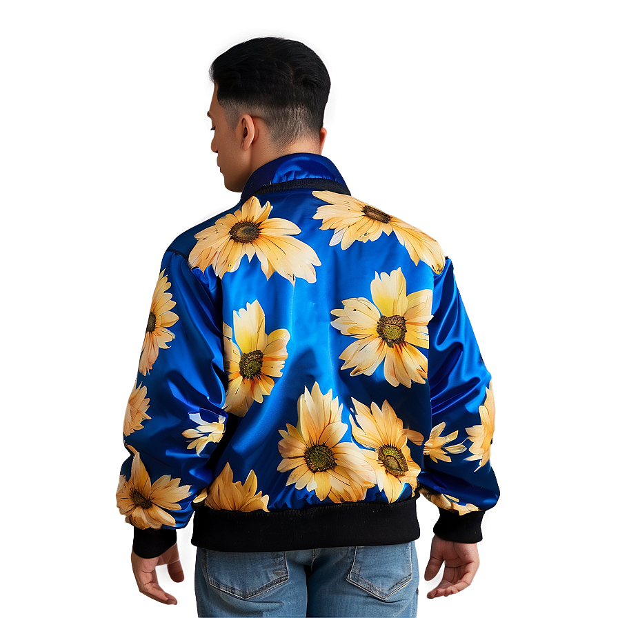 Floral Print Bomber Jacket Png 06282024 PNG image