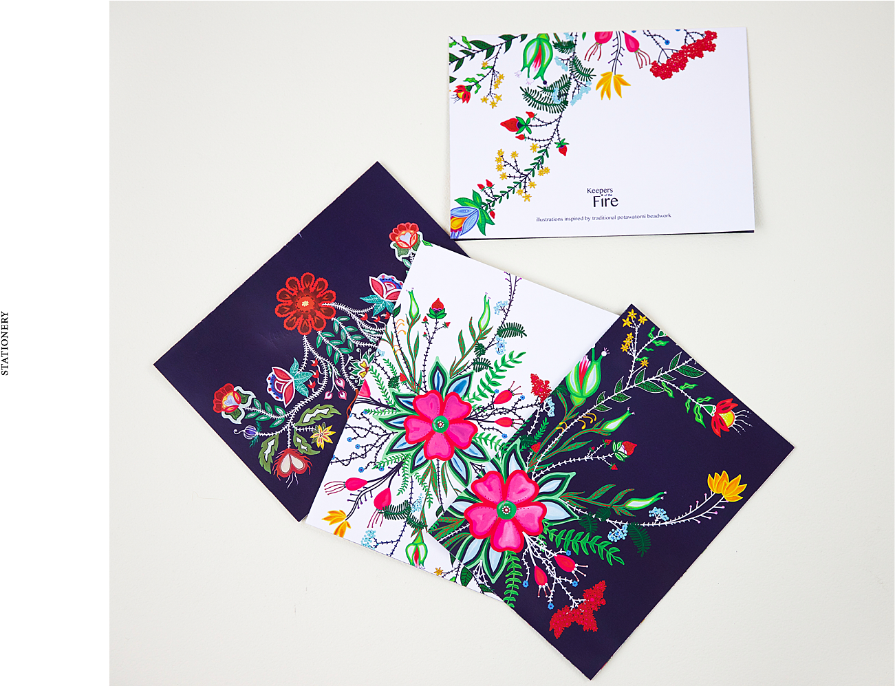 Floral Print Stationery Cards PNG image