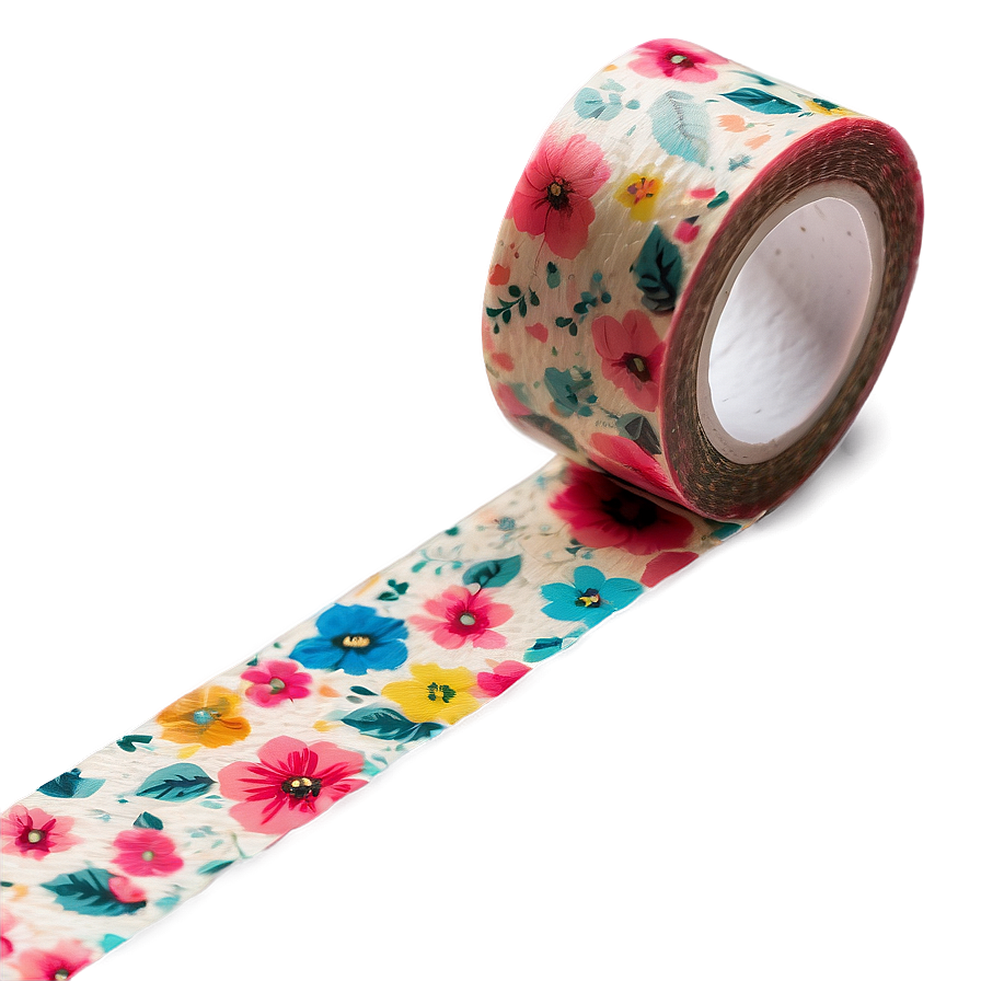 Floral Print Washi Tape Png 30 PNG image