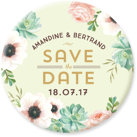 Floral Savethe Date Announcement PNG image