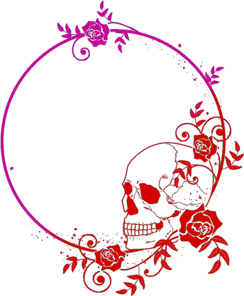 Floral Skull Artwork.png PNG image