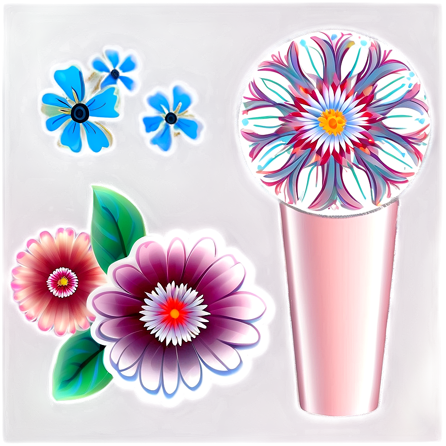 Floral Stationery Set Png Opl PNG image