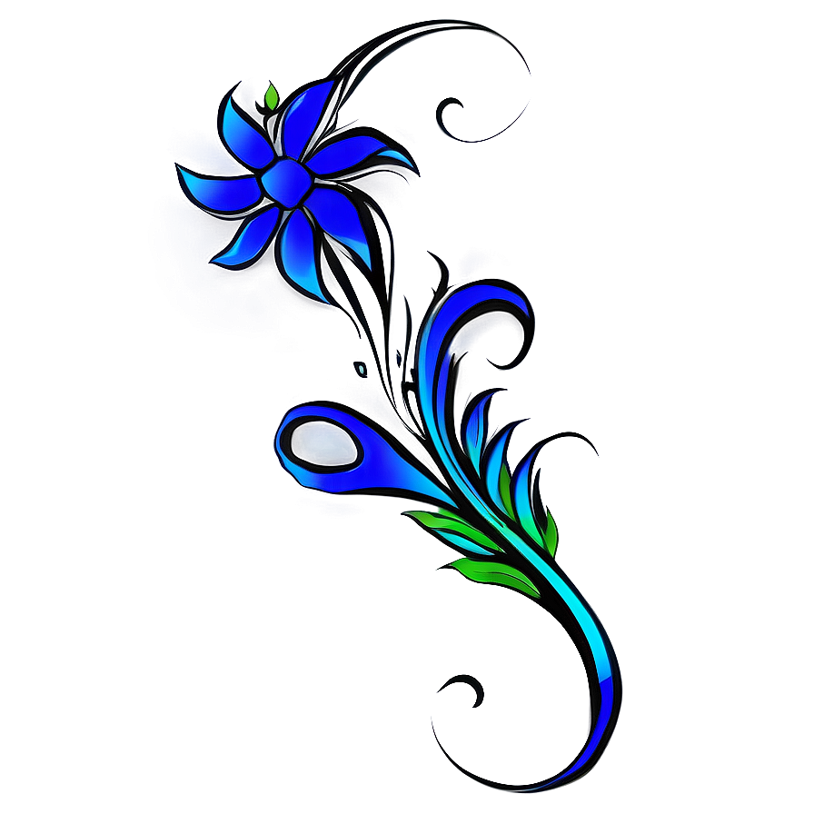 Floral Tattoo Pattern Png Clw35 PNG image