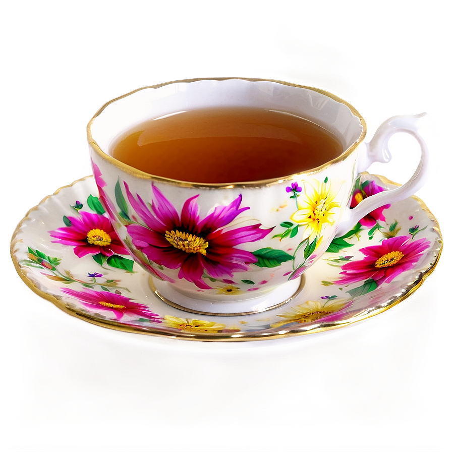 Floral Tea Cup Png Euv17 PNG image