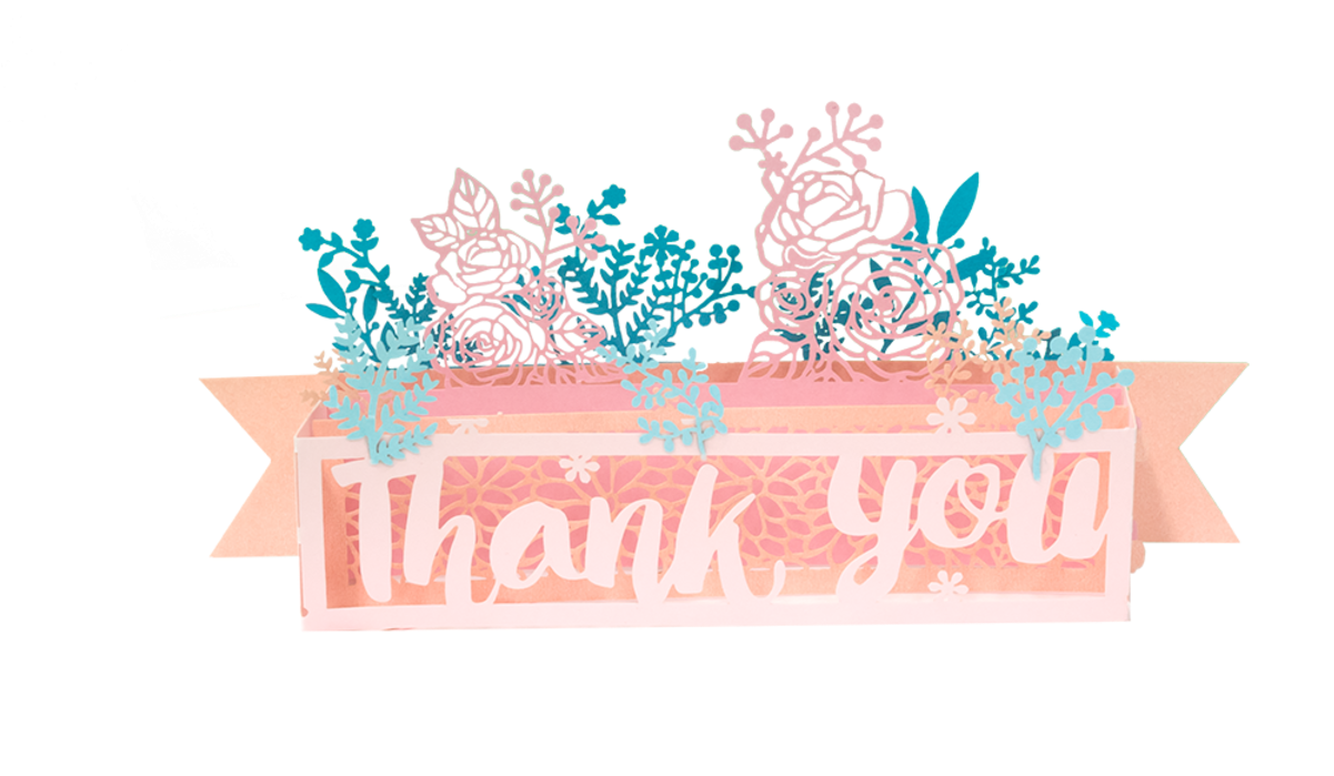 Floral Thank You Banner PNG image