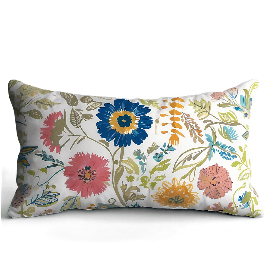 Floral Throw Pillow Design Png 06282024 PNG image