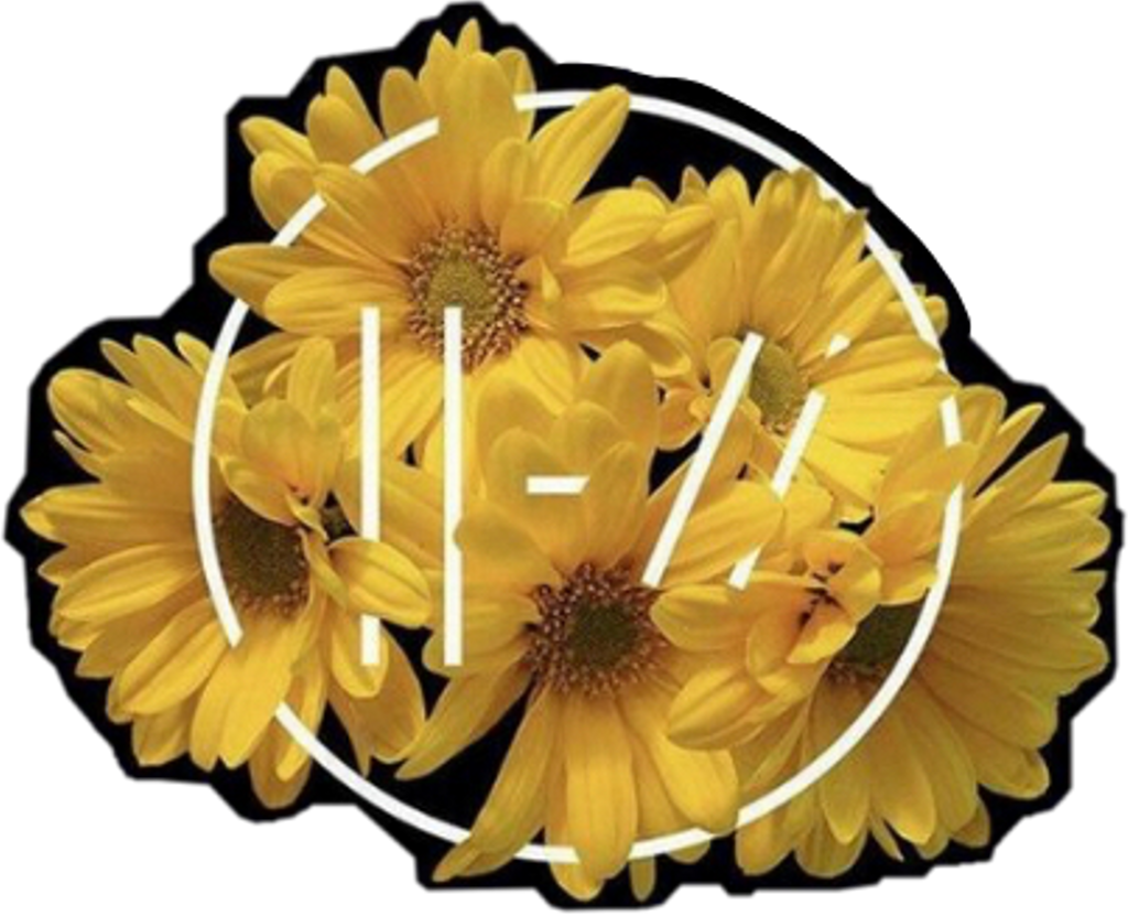 Floral Twenty One Pilots Logo Overlay PNG image