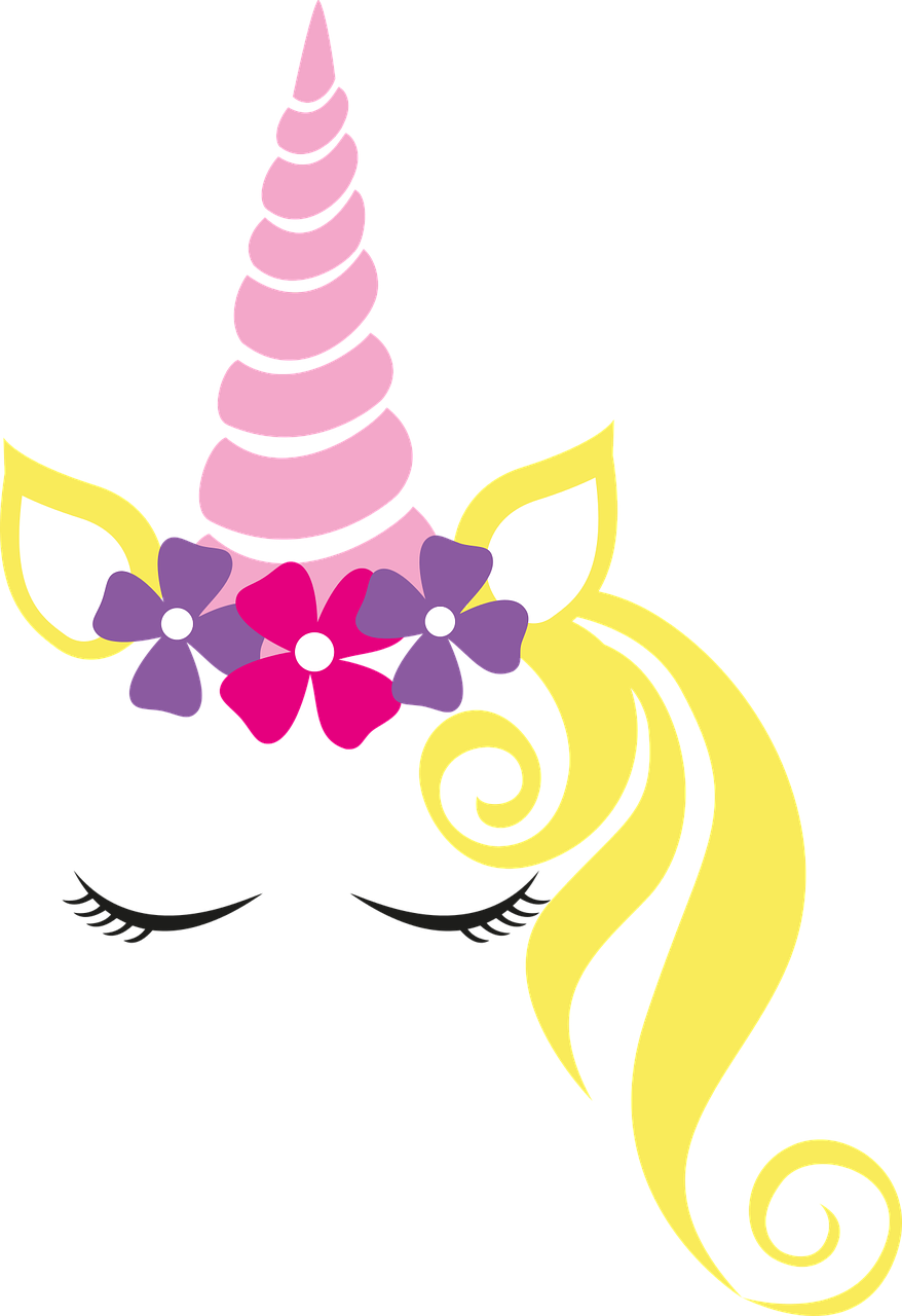 Floral Unicorn Graphic PNG image
