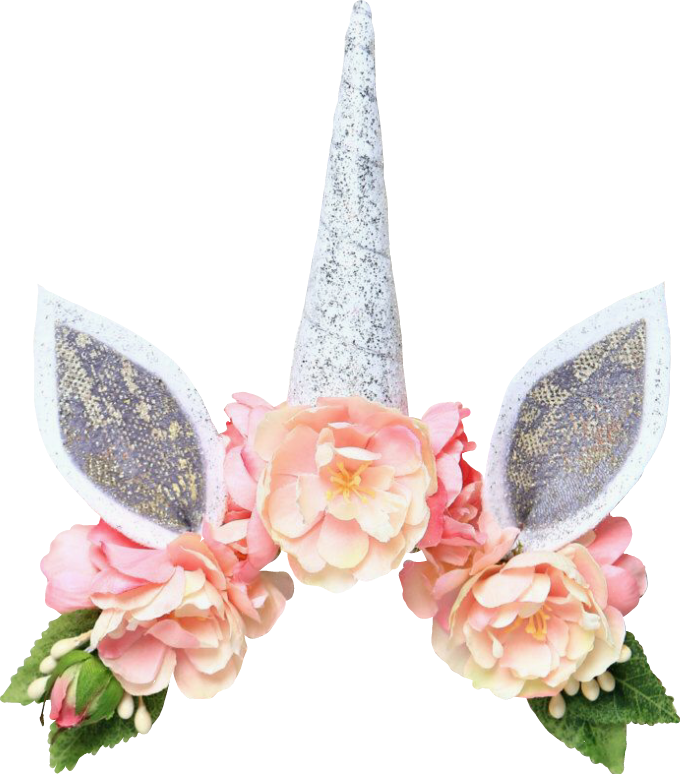 Floral Unicorn Headband Accessory PNG image