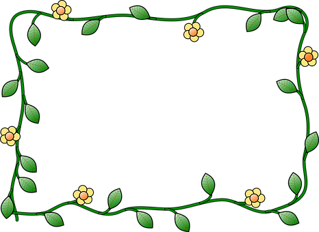Floral Vine Frame Border PNG image