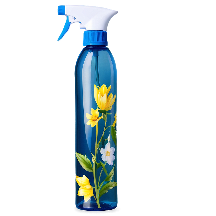 Floral Water Spray Bottle Png Vjs PNG image