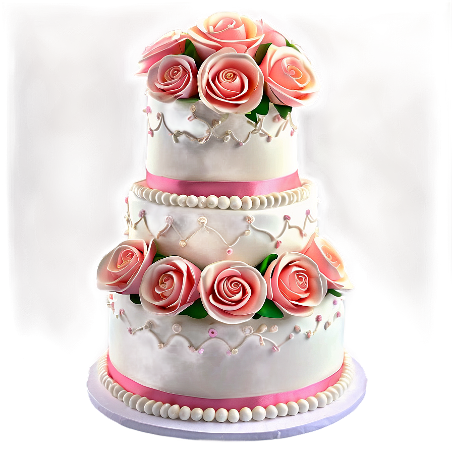 Floral Wedding Cake Png Flw81 PNG image