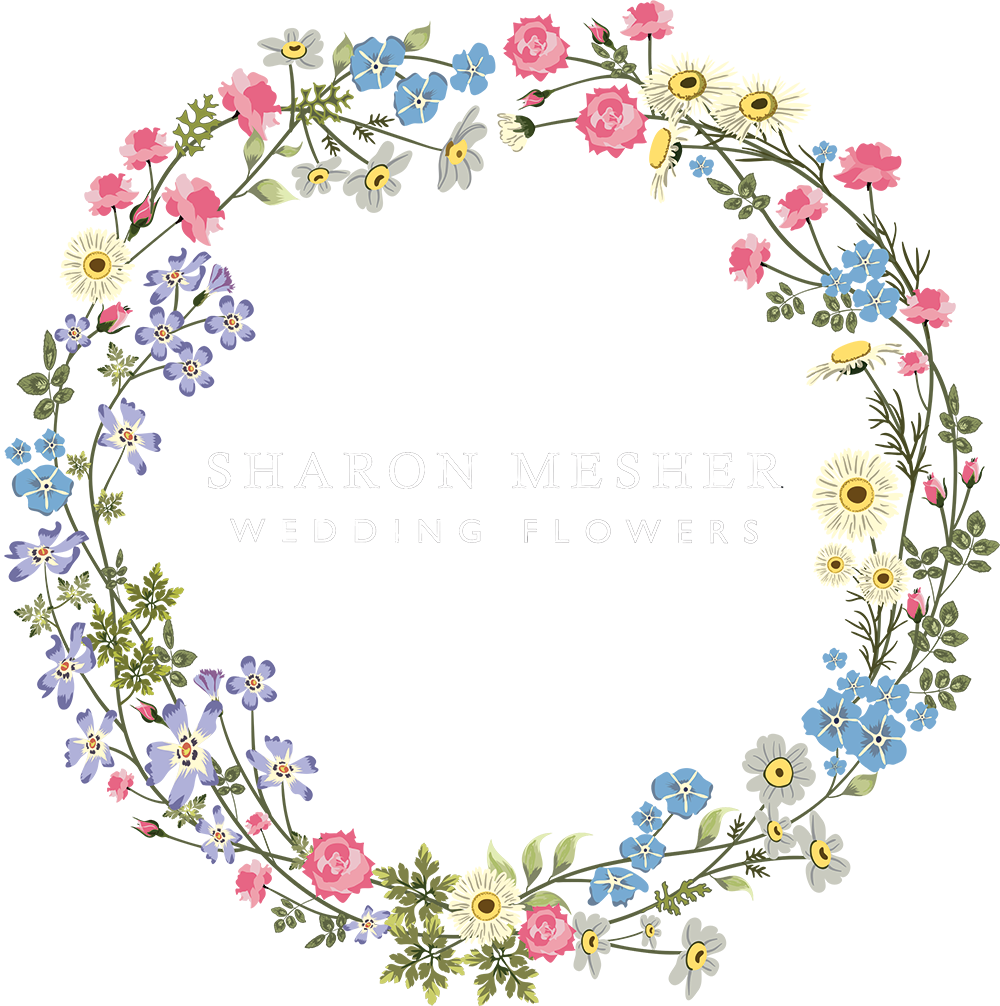 Floral Wedding Logo Sharon Mesher PNG image