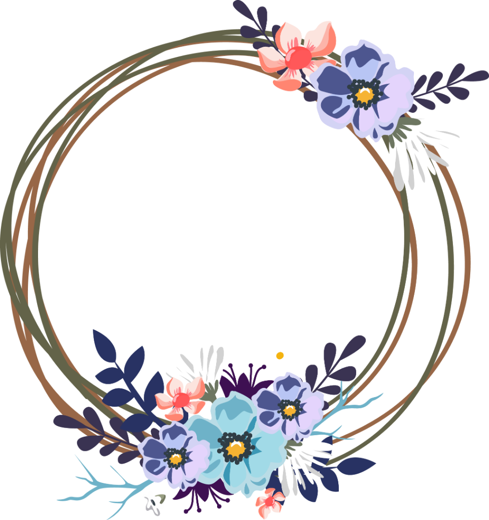 Floral_ Wreath_ Circle_ Design PNG image