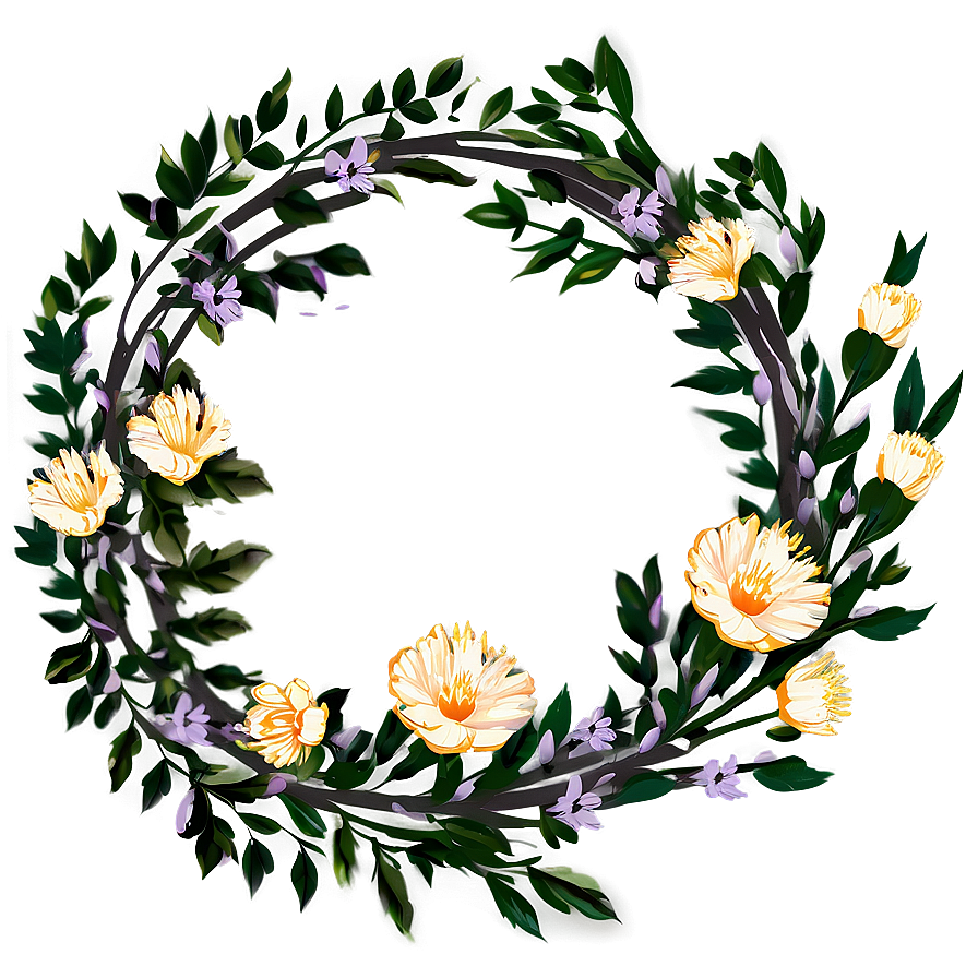 Floral Wreath Design Png Wvw PNG image