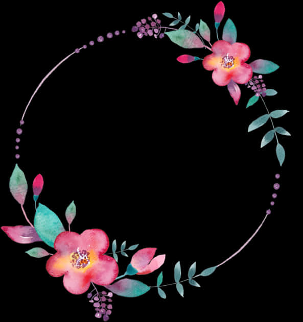 Floral_ Wreath_ Watercolor_ Design PNG image