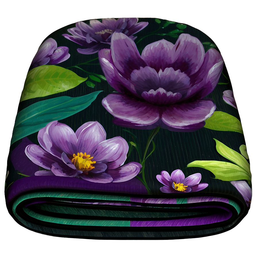 Floral Yoga Mat Png Xbs43 PNG image