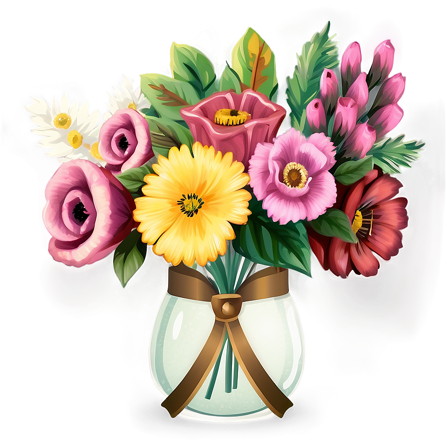 Flores Vintage Bouquet Png 05242024 PNG image