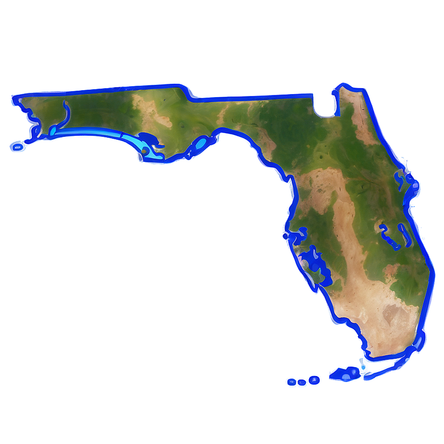 Florida Outline For Geography Projects Png Bre45 PNG image