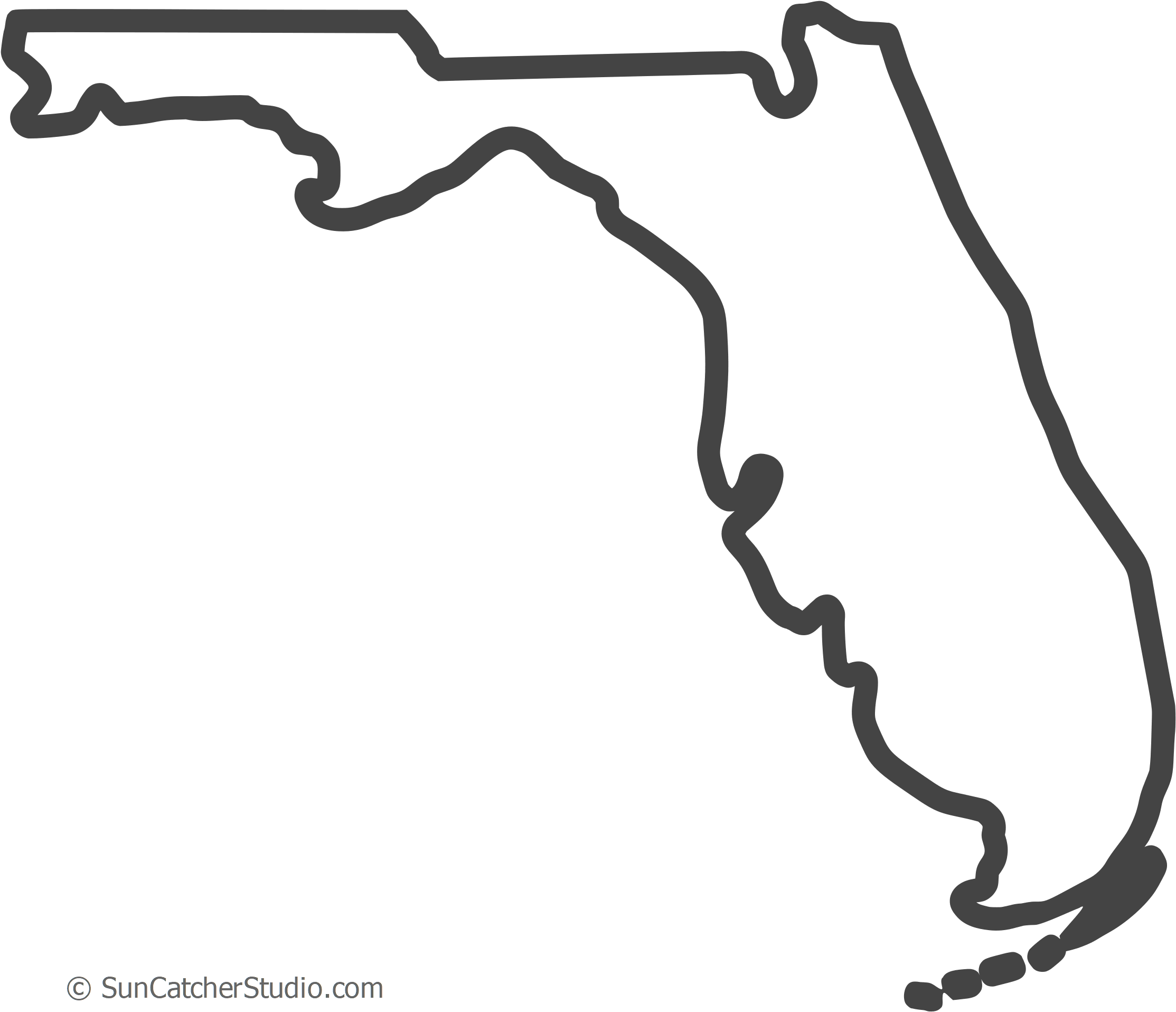 Florida Outline Vector Graphic PNG image