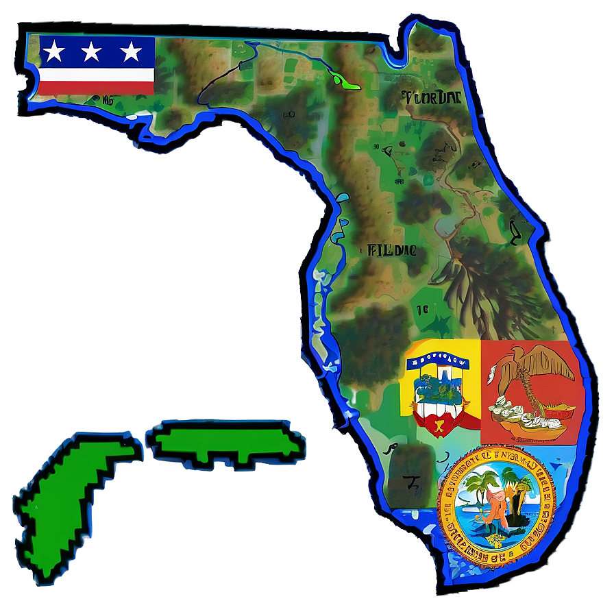 Florida Outline With Capital Mark Png Wal PNG image