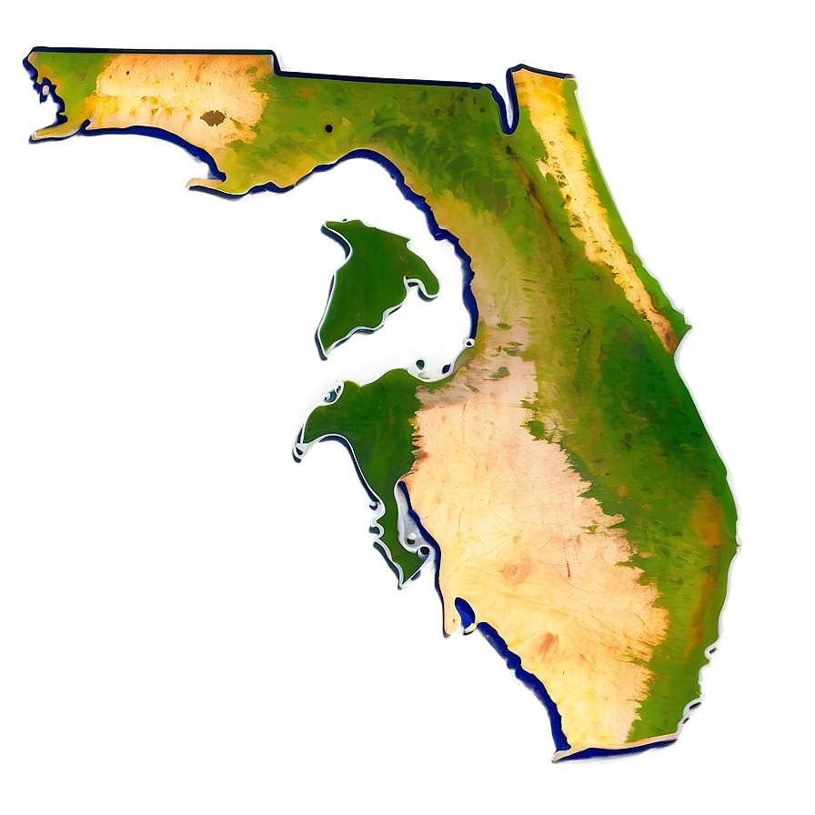 Florida Peninsula Silhouette Outline Png Xgs33 PNG image