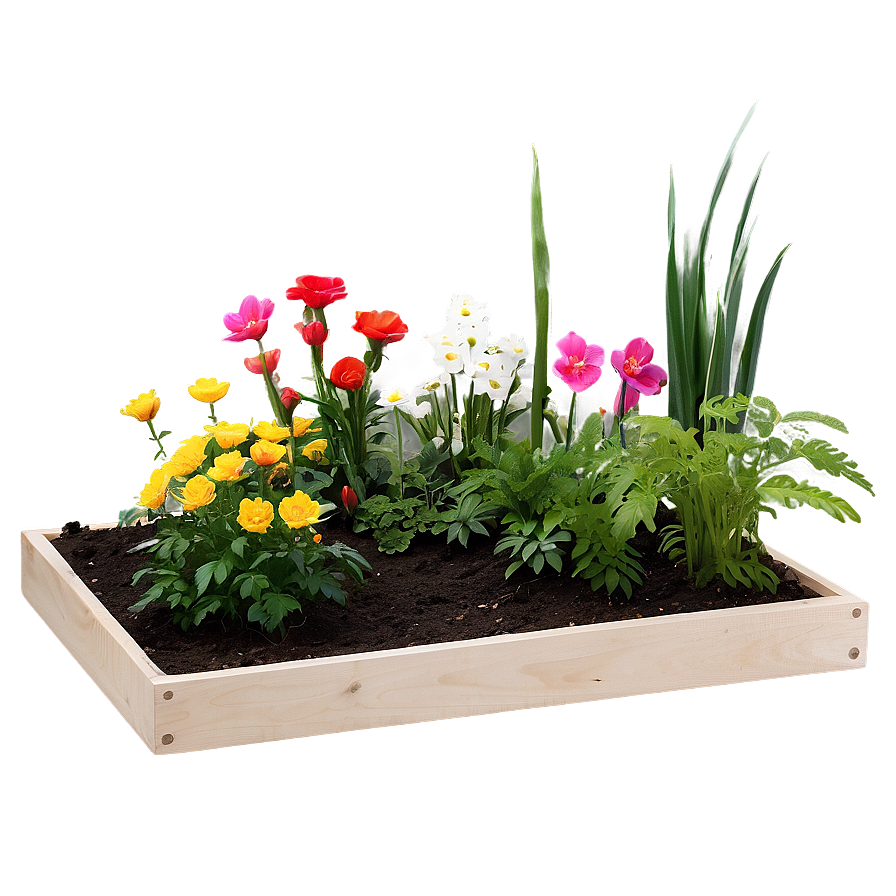 Flower Bed Arrangement Png 06272024 PNG image