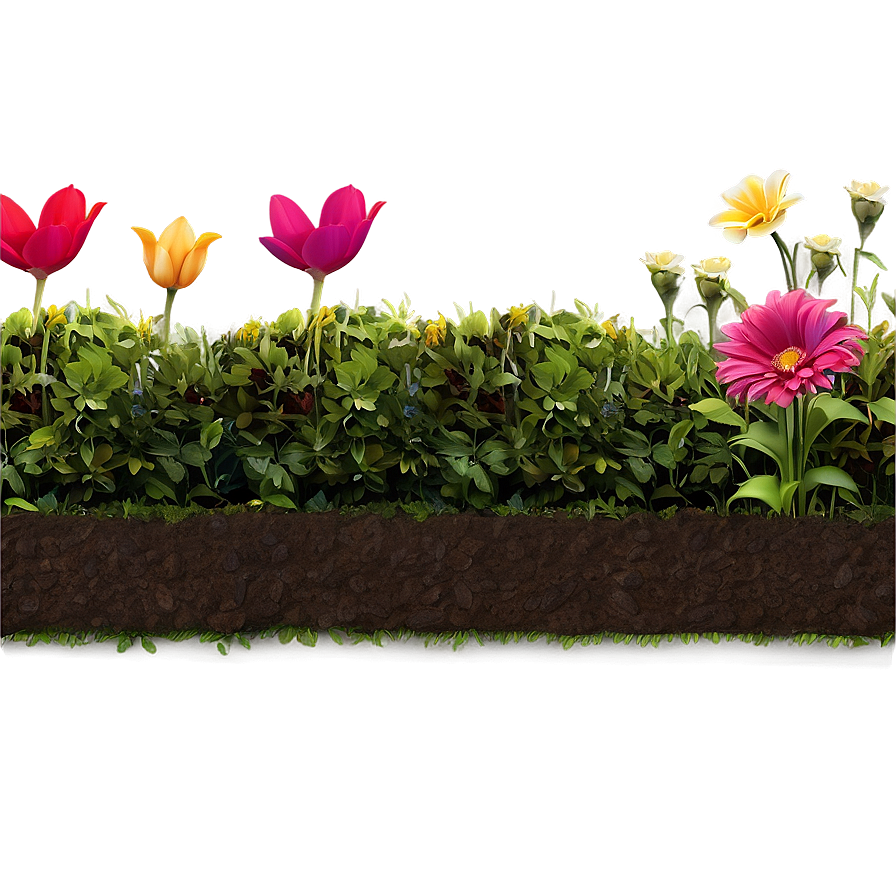 Flower Bed Border Png Jwb78 PNG image