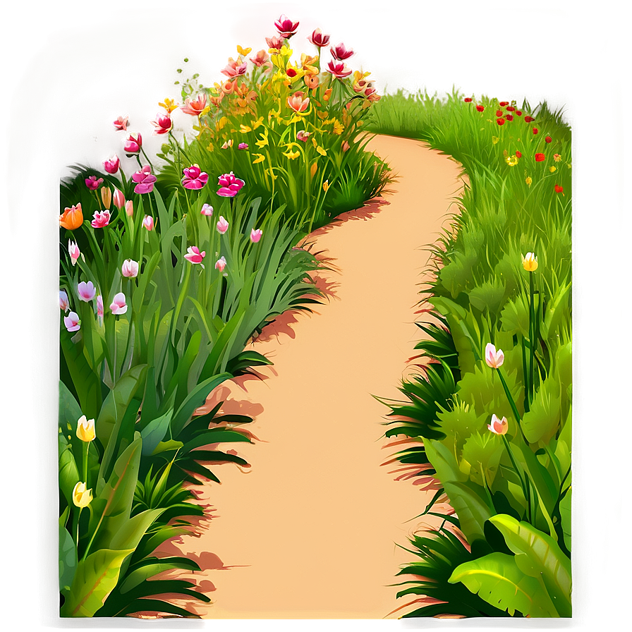 Flower Bed Pathway Png Jtd37 PNG image