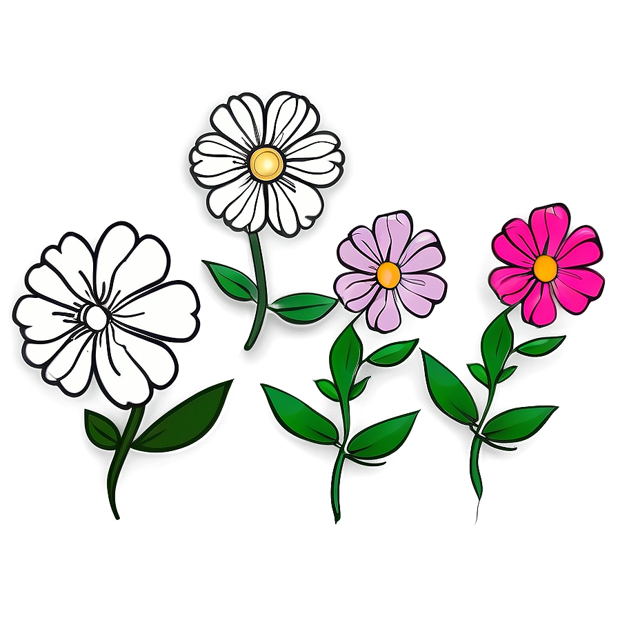 Flower Doodle Design Png 06272024 PNG image