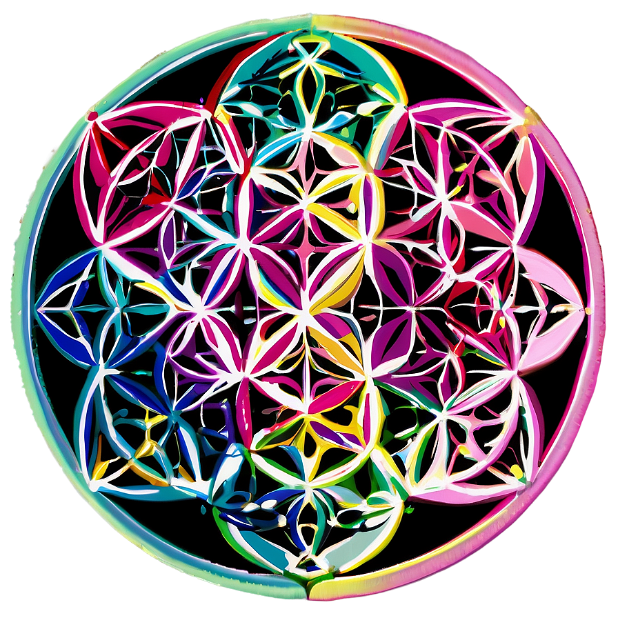 Flower Of Life Sacred Geometry Png 06252024 PNG image