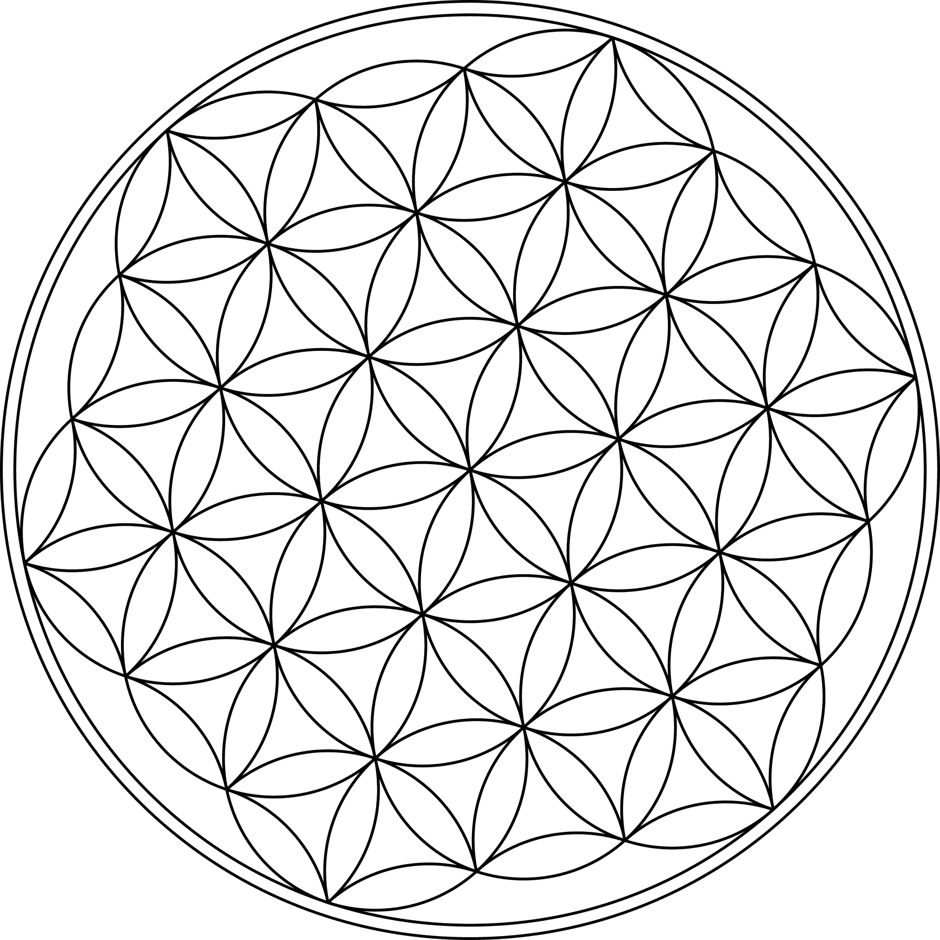 Flower_of_ Life_ Sacred_ Geometry_ Vector PNG image