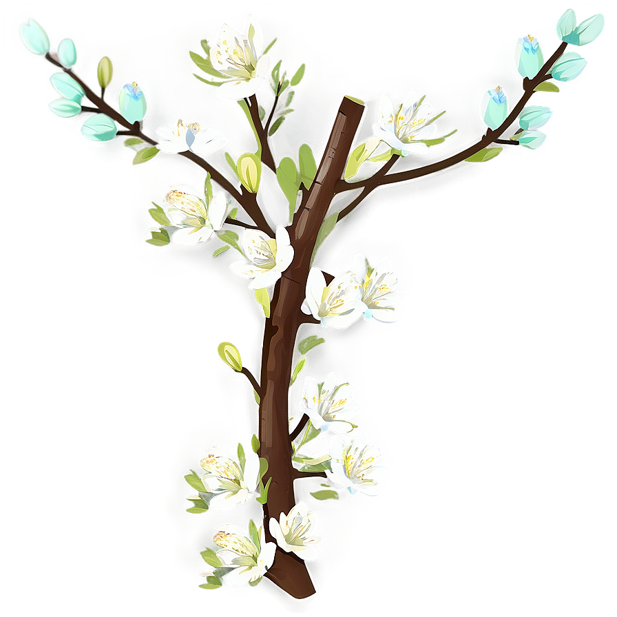 Flower Tree Branch Closeup Png Dpn PNG image