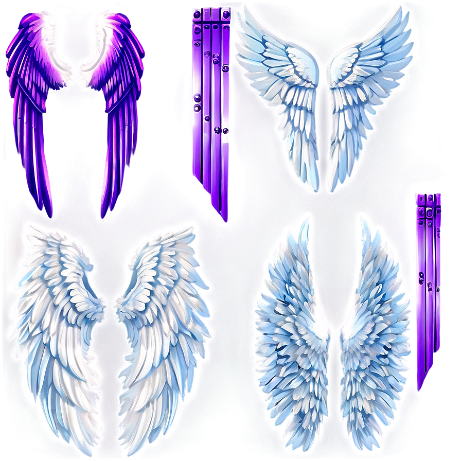 Fluffy Angel Wings Texture Png 05042024 PNG image