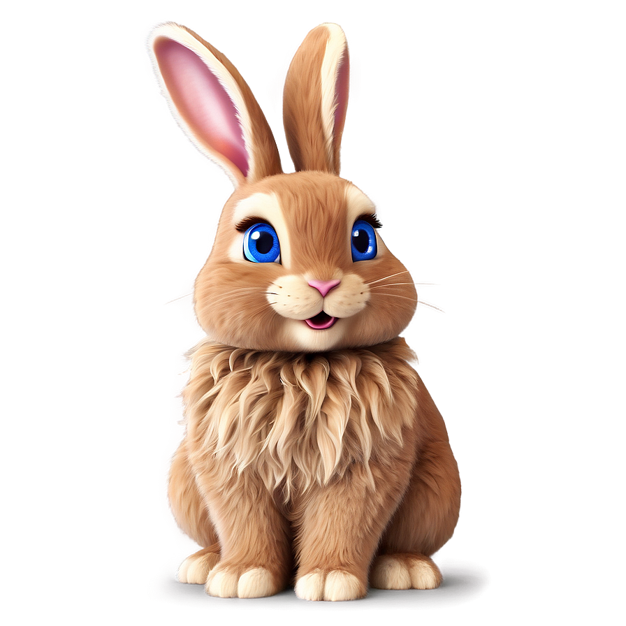Fluffy Bunny Cartoon Png 92 PNG image